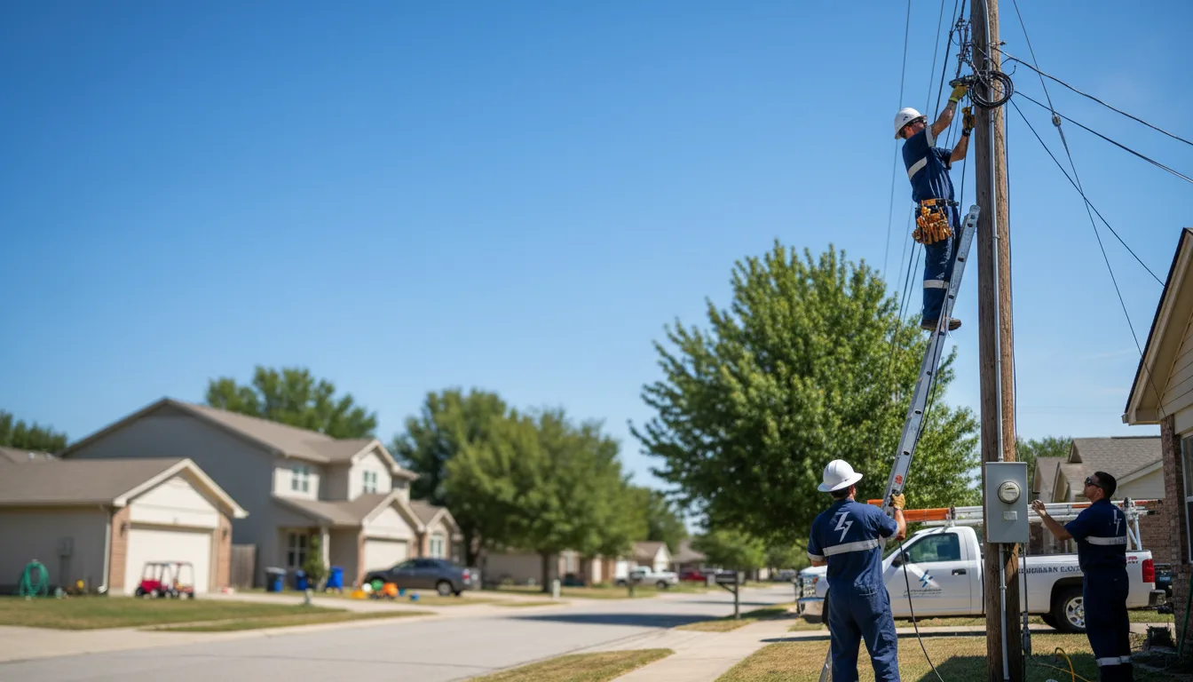 Residential electrician providing installation services in Lahoma, OK